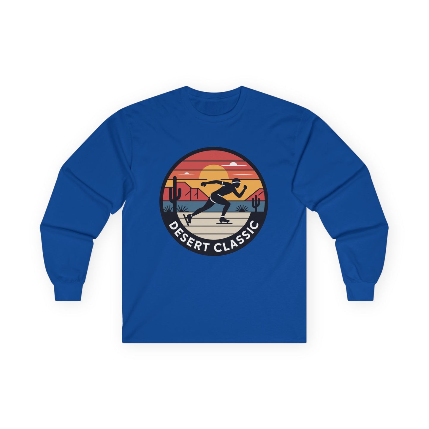 Desert Classic Long Sleeve Tee, Unisex Cotton Tee, Outdoor Adventure Shirt, Running Event Apparel, Gift for Athletes