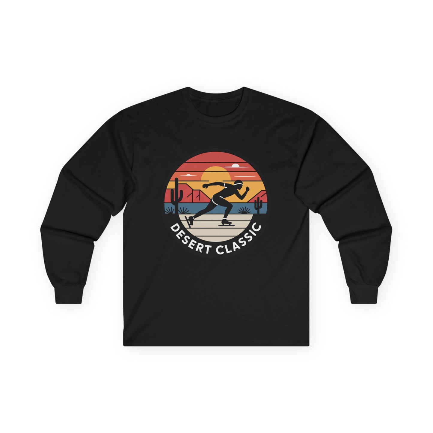 Desert Classic Long Sleeve Tee, Unisex Cotton Tee, Outdoor Adventure Shirt, Running Event Apparel, Gift for Athletes