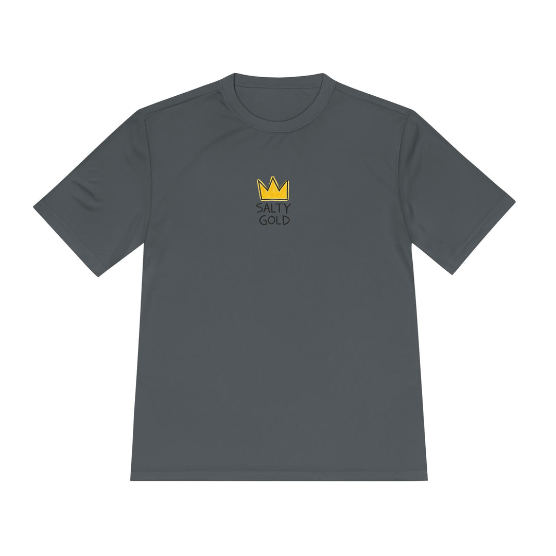 Salty Gold Crown Moisture-Wicking Training T-Shirt - Printify | Salty Gold Supply Co.