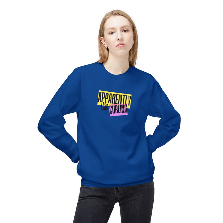 Apparently I Like Curling Crewneck Sweatshirt