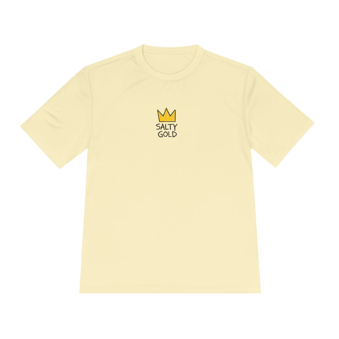 Salty Gold Crown Moisture-Wicking Training T-Shirt - Printify | Salty Gold Supply Co.