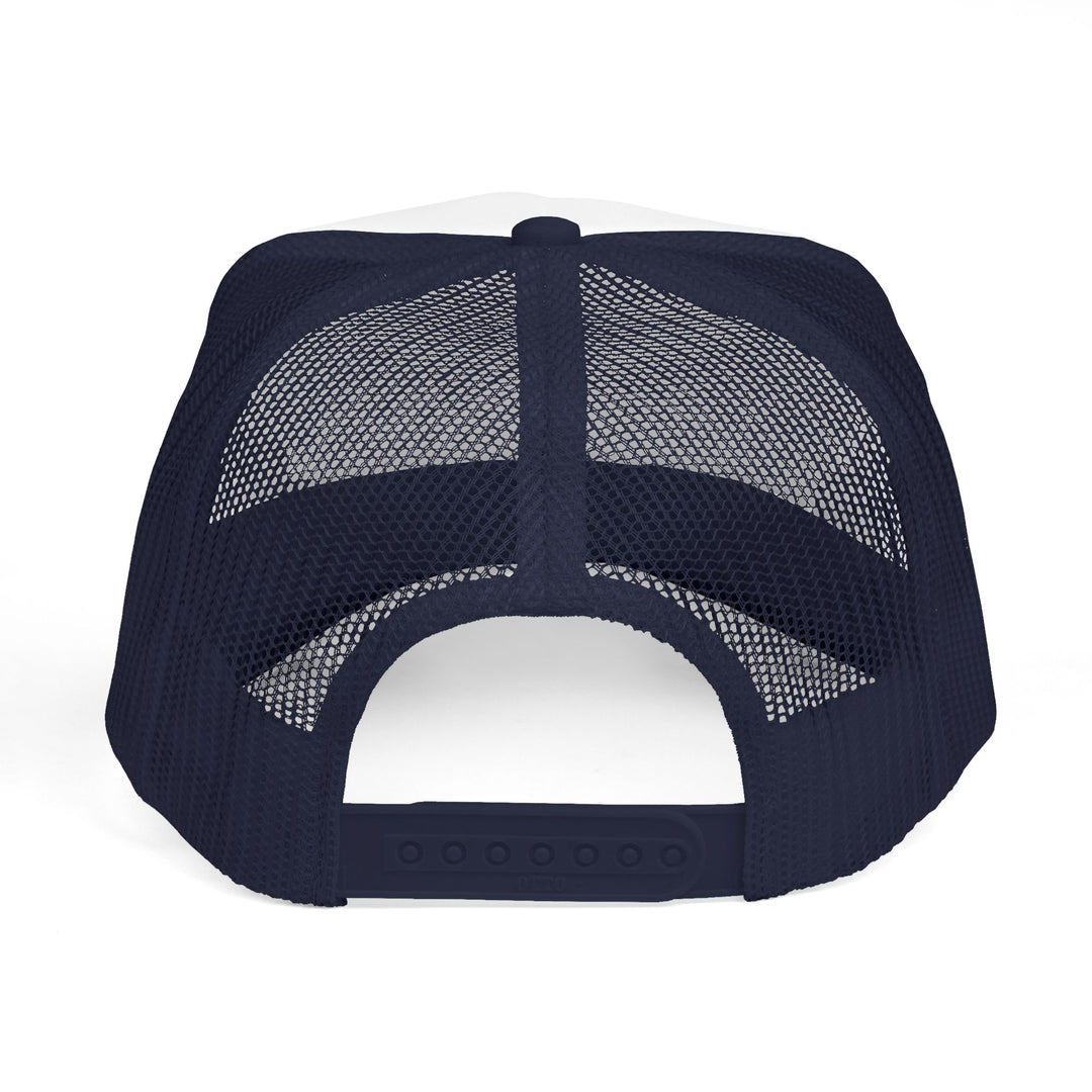 Salty Gold Trucker Cap — Crowned Leopard Logo Mesh Hat