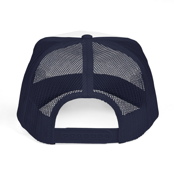 Salty Gold Trucker Cap — Crowned Leopard Logo Mesh Hat