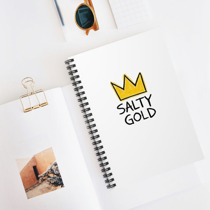 Salty Gold Crown Spiral Journal