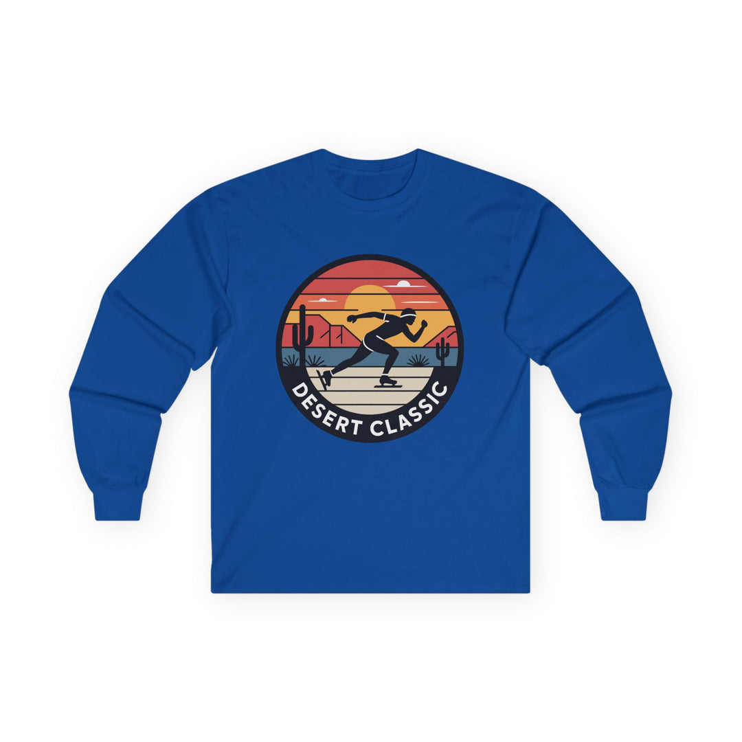 Desert Classic Long Sleeve Tee, Unisex Cotton Tee, Outdoor Adventure Shirt, Running Event Apparel, Gift for Athletes - Printify | Salty Gold Supply Co.