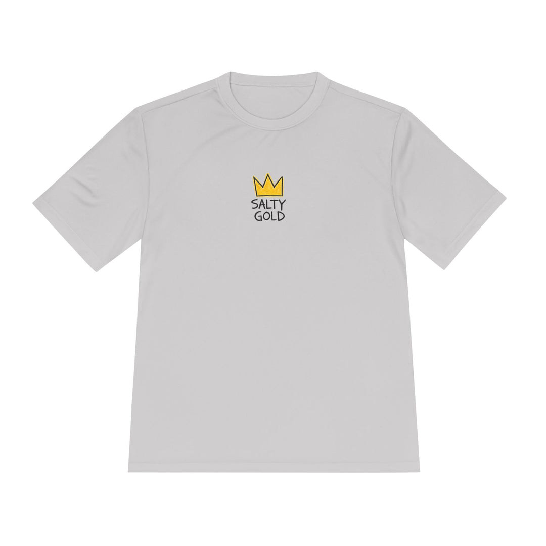 Salty Gold Crown Moisture-Wicking Training T-Shirt - Printify | Salty Gold Supply Co.