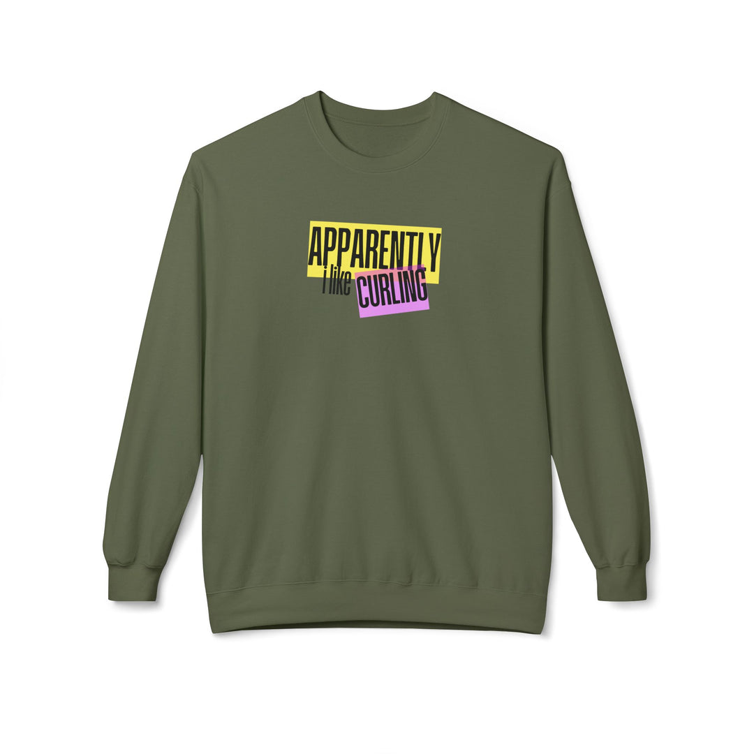 Apparently I Like Curling Crewneck Sweatshirt