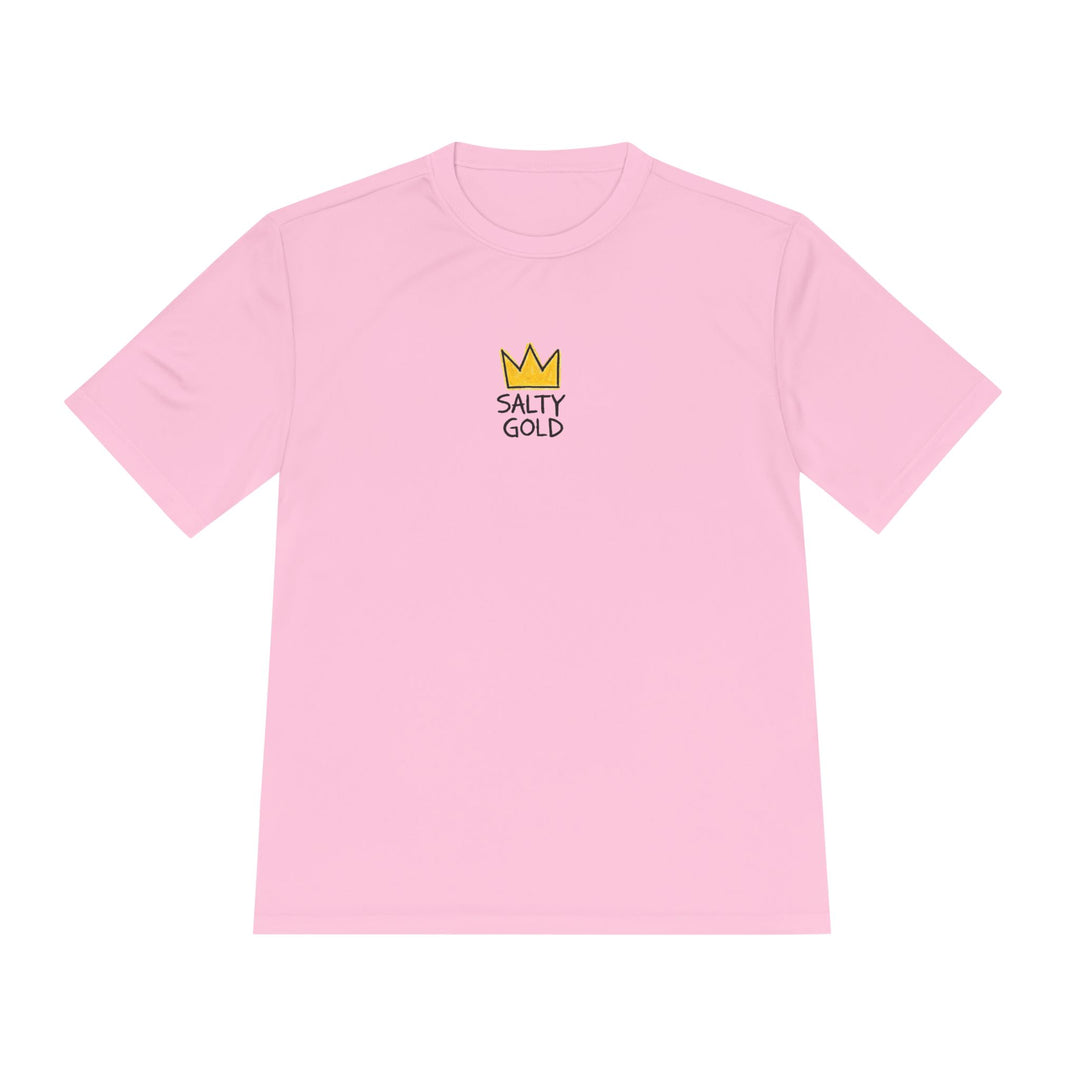 Salty Gold Crown Moisture-Wicking Training T-Shirt - Printify | Salty Gold Supply Co.