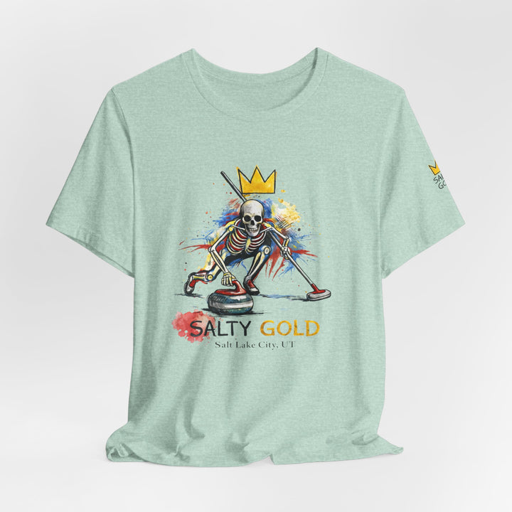 SALTY GOLD // SKELETON CURLING SWEEP TEE