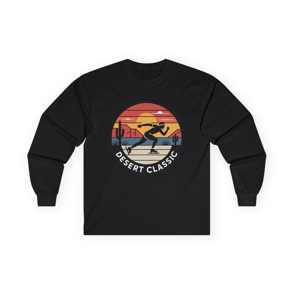 Desert Classic Long Sleeve Tee, Unisex Cotton Tee, Outdoor Adventure Shirt, Running Event Apparel, Gift for Athletes - Printify | Salty Gold Supply Co.