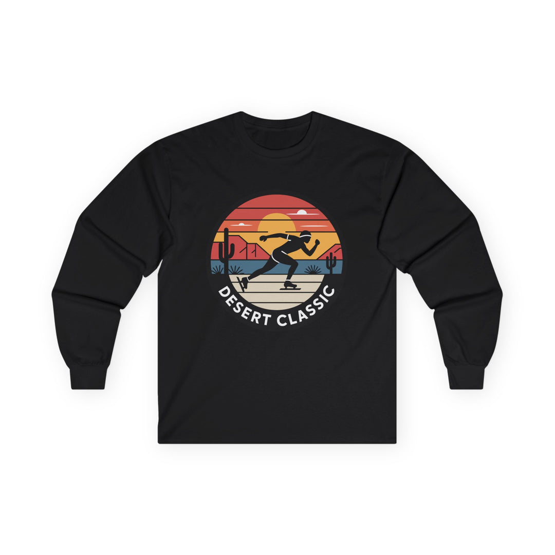 Desert Classic Long Sleeve Tee, Unisex Cotton Tee, Outdoor Adventure Shirt, Running Event Apparel, Gift for Athletes - Printify | Salty Gold Supply Co.