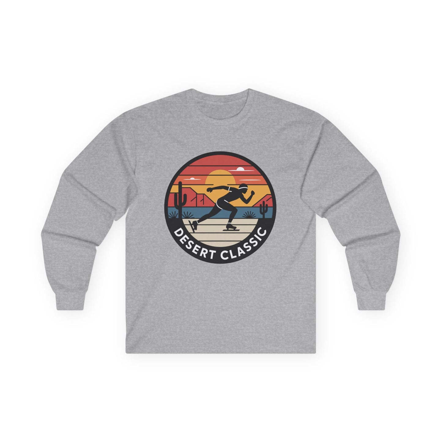 Desert Classic Long Sleeve Tee, Unisex Cotton Tee, Outdoor Adventure Shirt, Running Event Apparel, Gift for Athletes