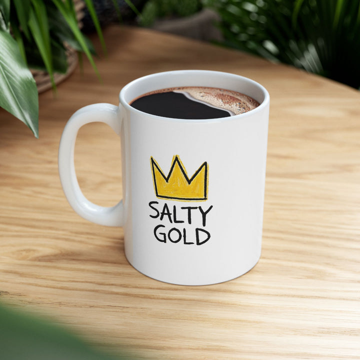 Salty Gold Ceramic Mug (11oz, 15oz)