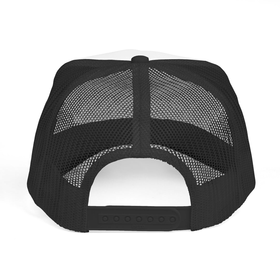Salty Gold Trucker Cap — Crowned Leopard Logo Mesh Hat