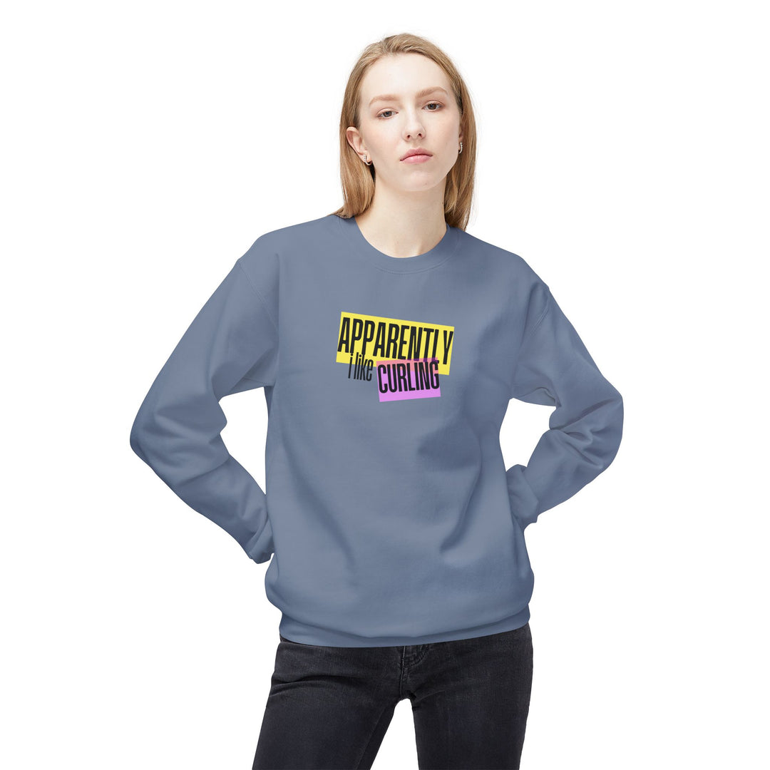 Apparently I Like Curling Crewneck Sweatshirt