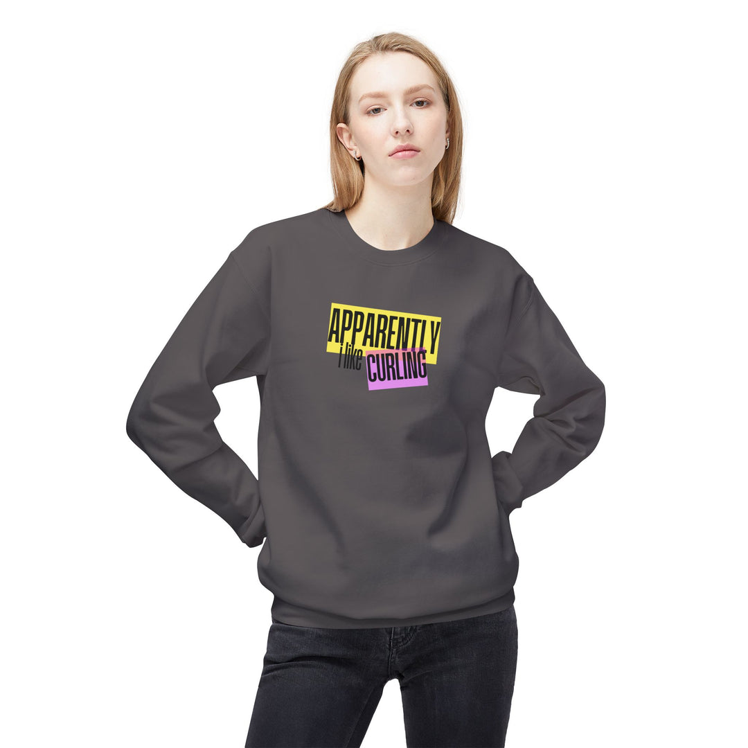 Apparently I Like Curling Crewneck Sweatshirt