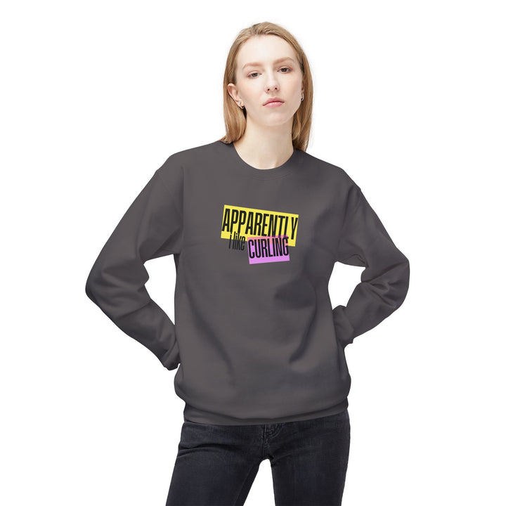 Apparently I Like Curling Crewneck Sweatshirt