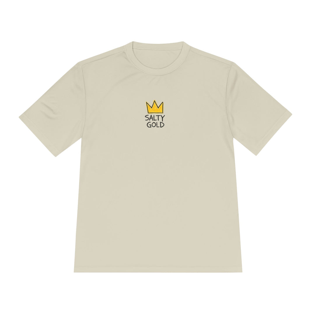 Salty Gold Crown Moisture-Wicking Training T-Shirt - Printify | Salty Gold Supply Co.