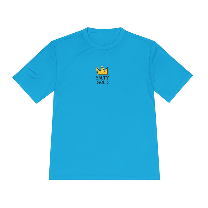 Salty Gold Crown Moisture-Wicking Training T-Shirt - Printify | Salty Gold Supply Co.