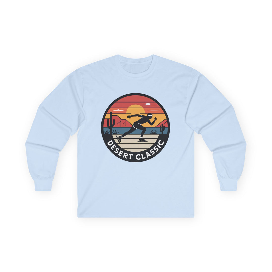 Desert Classic Long Sleeve Tee, Unisex Cotton Tee, Outdoor Adventure Shirt, Running Event Apparel, Gift for Athletes - Printify | Salty Gold Supply Co.