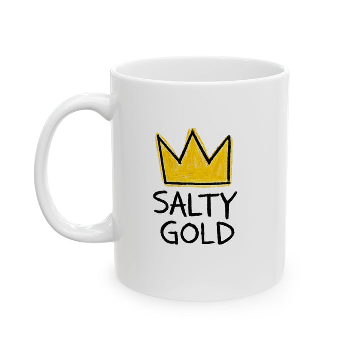 Salty Gold Ceramic Mug (11oz, 15oz)