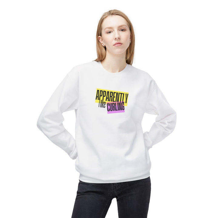 Apparently I Like Curling Crewneck Sweatshirt