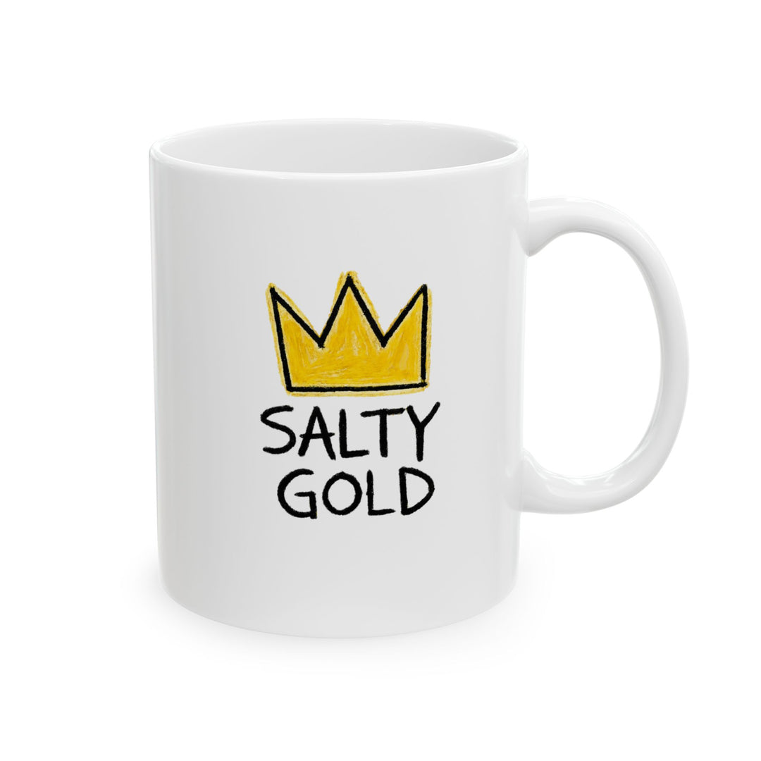 Salty Gold Ceramic Mug (11oz, 15oz)