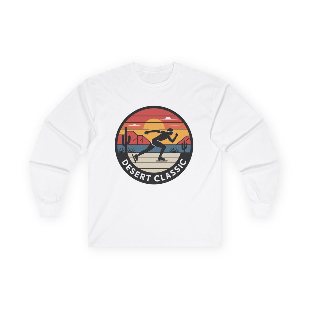 Desert Classic Long Sleeve Tee, Unisex Cotton Tee, Outdoor Adventure Shirt, Running Event Apparel, Gift for Athletes - Printify | Salty Gold Supply Co.