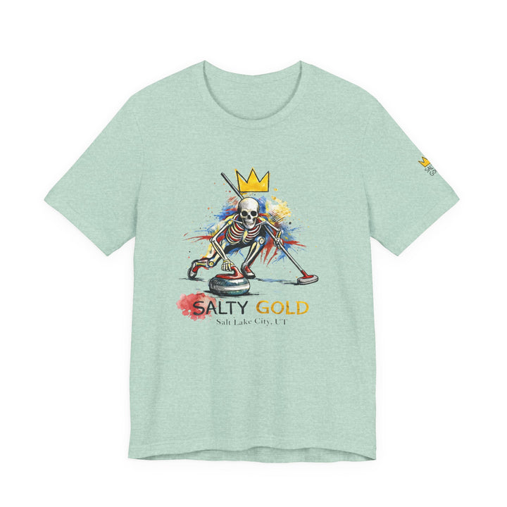 SALTY GOLD // SKELETON CURLING SWEEP TEE