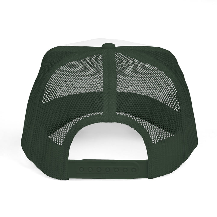 Salty Gold Trucker Cap — Crowned Leopard Logo Mesh Hat
