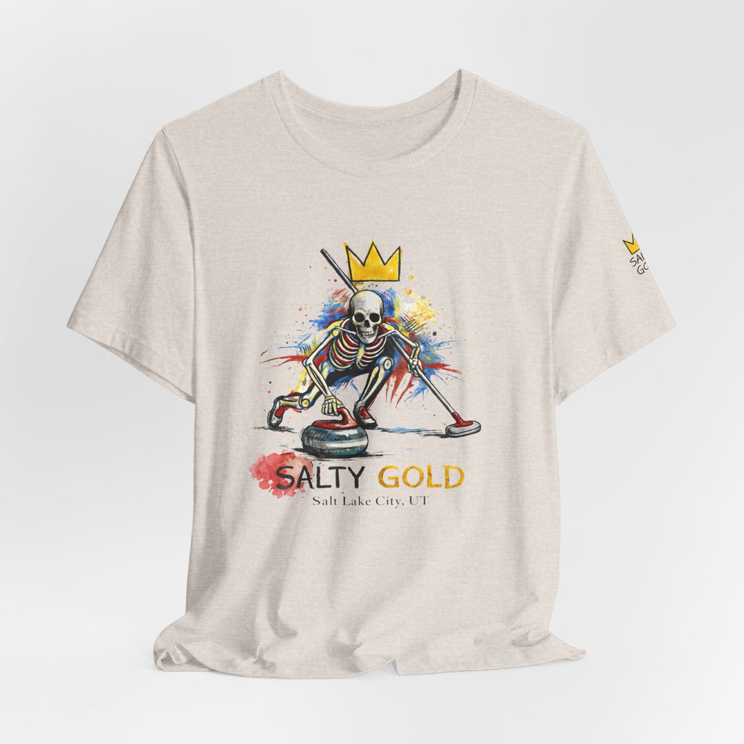 SALTY GOLD // SKELETON CURLING SWEEP TEE