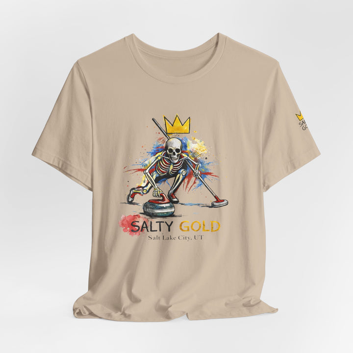 SALTY GOLD // SKELETON CURLING SWEEP TEE