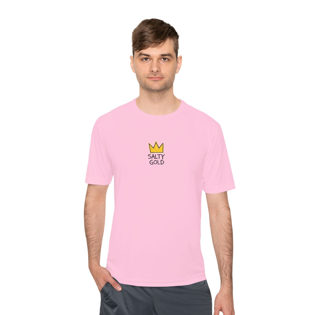 Salty Gold Crown Moisture-Wicking Training T-Shirt - Printify | Salty Gold Supply Co.