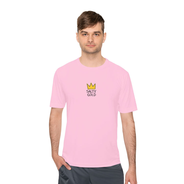Salty Gold Crown Moisture-Wicking Training T-Shirt - Printify | Salty Gold Supply Co.