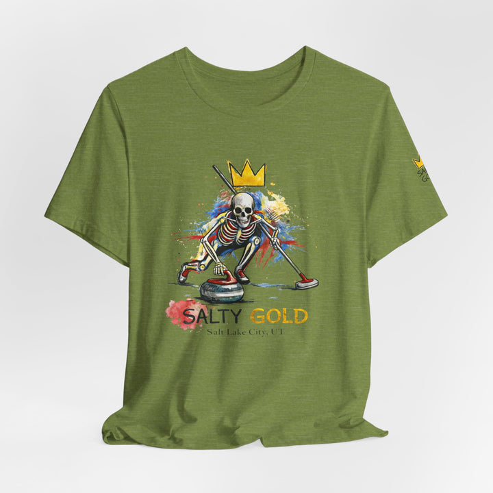 SALTY GOLD // SKELETON CURLING SWEEP TEE