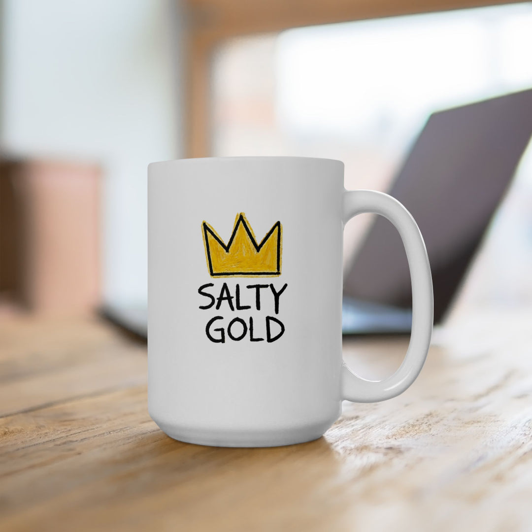 Salty Gold Ceramic Mug (11oz, 15oz)
