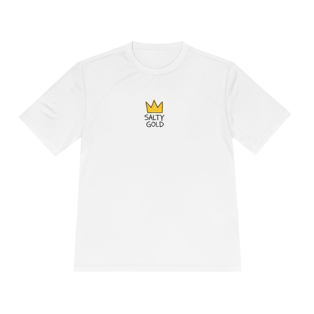 Salty Gold Crown Moisture-Wicking Training T-Shirt - Printify | Salty Gold Supply Co.