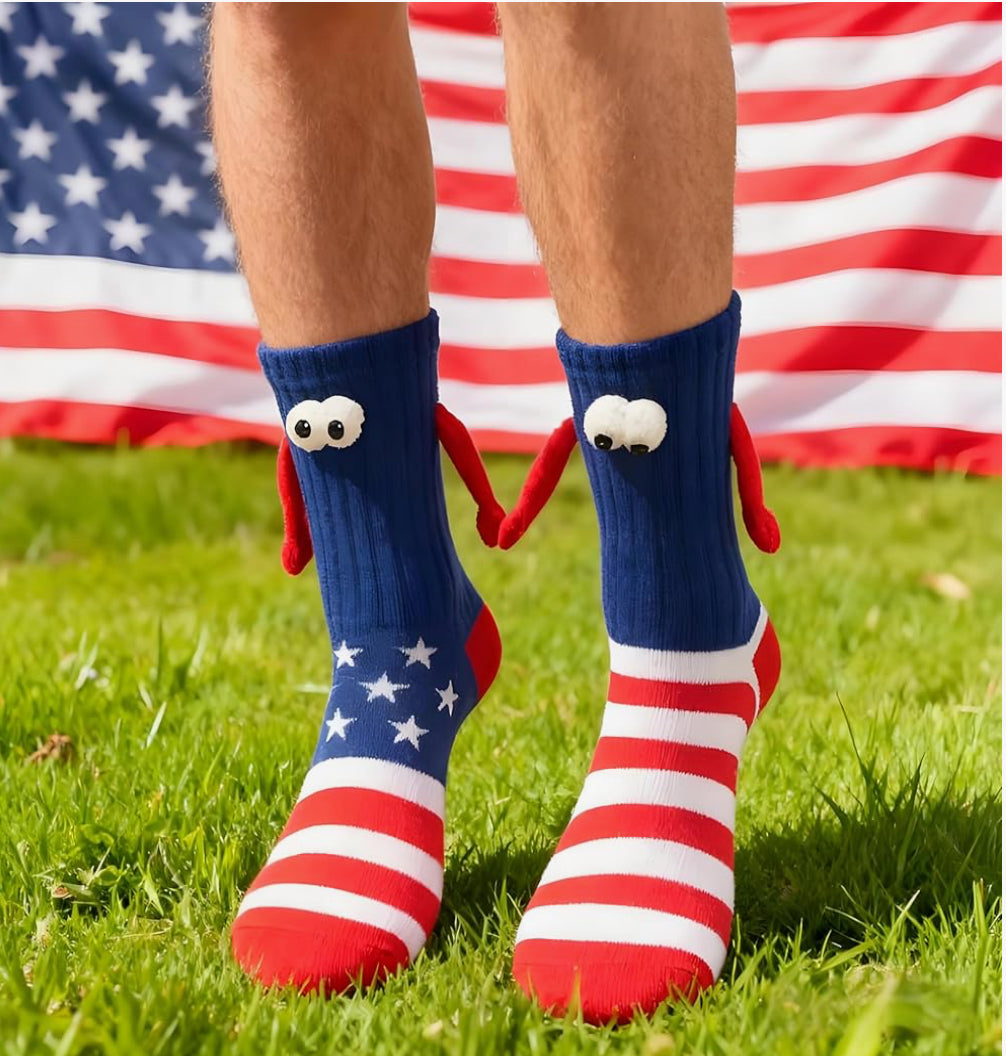 USA Magnetic Hand-Holding Socks - Salty Gold Supply Co. | Salty Gold Supply Co.