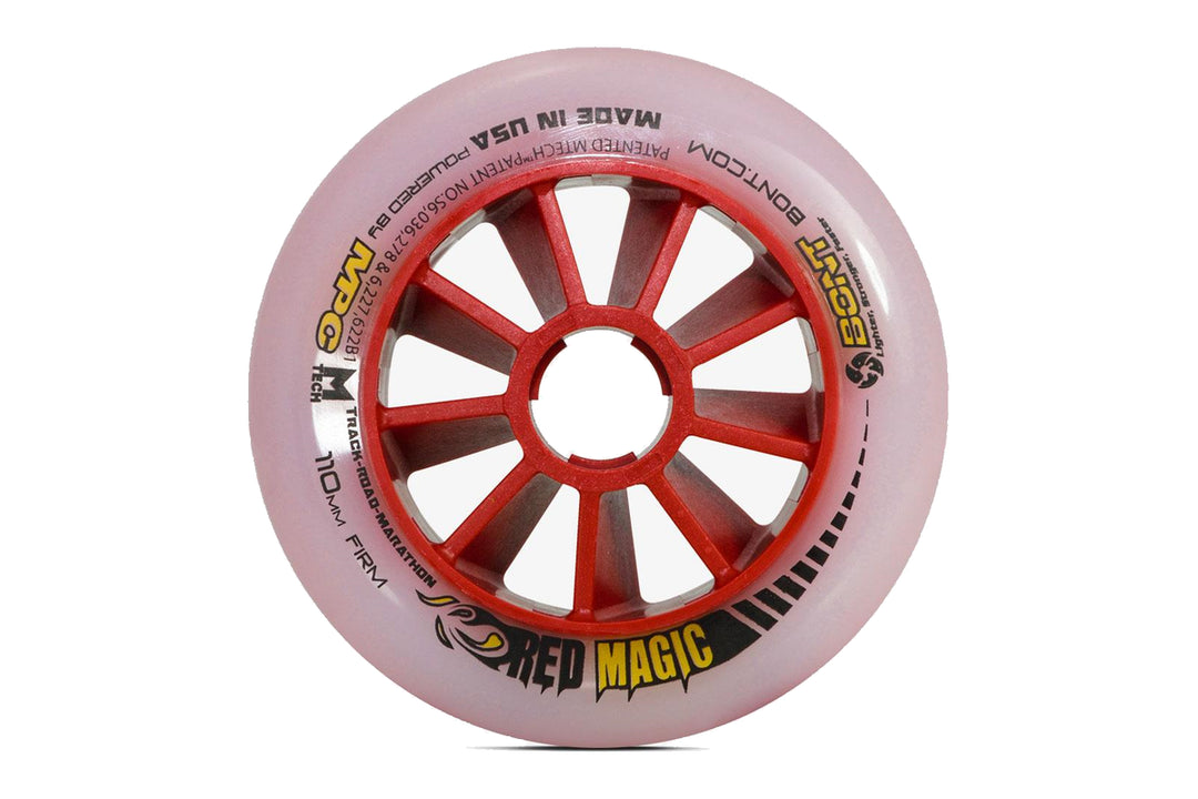 Red Magic Inline Skate Wheels (6 wheels) - Bont | Salty Gold Supply Co.