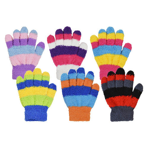 Fuzzy Striped Gloves - TBM | Salty Gold Supply Co.
